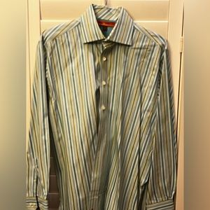 Sette Ponti 100% Cotton Men’s Dress Shirt Size L